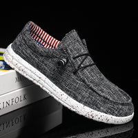 Fashion Casual Fashion Men's Breathable Lightweight Slip-on Lofter Light Canvas Shoes