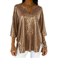 Independent Site Women's Shiny Christmas Long Sleeve Top