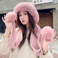 Warm And Simple Three-ball Knitted Woolen Hat