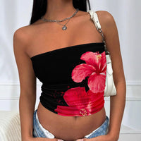 Women's Floral Print Top Sleeveless