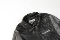 Men's High Street Fashion Design Sense Niche Punk Motorcycle Color Matching PU Leather Jacket