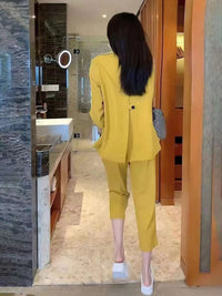 Women's Stylish And Elegant Suit Set Formal Pants And Casual Jacket