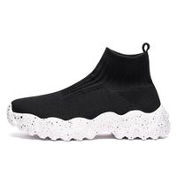 Solid Color High Tube Slip-on Shoes Platform Lazy Shoes