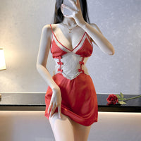 Sexy Pure Desire Nightdress For Women Lace Suspenders Pajamas