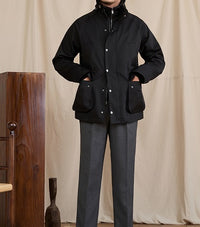 Hooded Faux Two-piece Retro Casual Trendy Hunting Jacket For Men