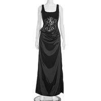 Women's Sexy Sleeveless Lace Patchwork Dress