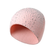 Women's Half-face Diamond Warm Knitted Hat Autumn And Winter European And American Outdoor Woolen Hat