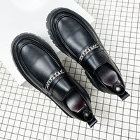 Black Hairstylist Korean Style British Casual Slip-On Shoes