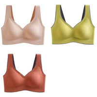 No Steel Ring Breasted Thin Section Gathered Side Breasts Sports Sleep Vest Bra Women