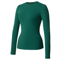 Womens Long-sleeve Stretchy Quick-drying Bare-feel Yoga Wear