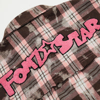 Distressed Plaid Short-sleeved Shirt For Men