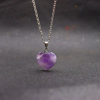 Simple Women's Natural Stone Water Drop Pendant Necklace