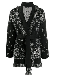 Large Pattern Embroidery Tassel Sweater Coat