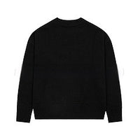 Spring And Autumn New Big Love Embroidered Crew Neck Cotton Sweater