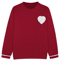 Plus Size Women's Love Round Neck Sweater