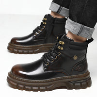 Fleece-lined Warm Cotton British Style Platform Boots