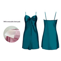 Strap Nightgown With Chest Pads Womens Loungewear