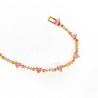 Simple Personality Special-interest Design Heart-shaped Zircon Fashion Bracelet Women