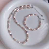 Natural Freshwater Baroque Pearl Necklace Accessory For Women
