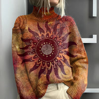 Women's Casual Turtleneck Bedford Cord Sweater
