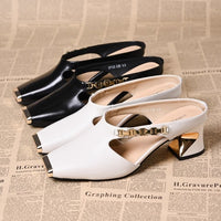 Women's Square Toe Half Slippers