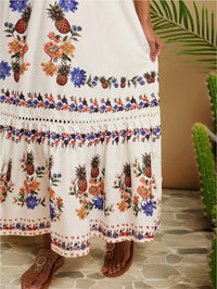 Womens Holiday Printed V-Neck Full-Sleeve Dress