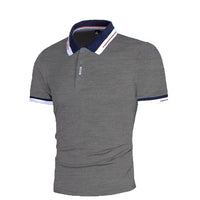 Summer New Men's Stitching T-shirt In Contrast Color Men's Youth Sports Fashion Short-sleeved Polo Shirt