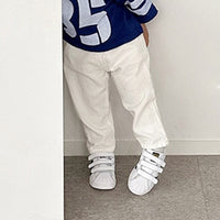 Children's New Simple Fashion Easy To Match Elastic Waist Casual Denim Trousers