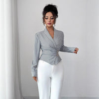 Irregular-shaped Metal Embellished Top For Women