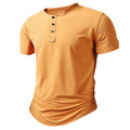 Men's Sports Henley-Neck Short-Sleeve T-Shirt