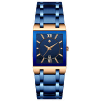 Automatic Non-mechanical Square Men's Steel Belt Quartz Watch