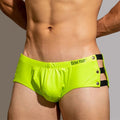 Men's Swimming Trunks Low Waist Solid Color Black And White Boxer Hollow