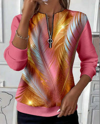 Long Sleeve Women's T-Shirt Halloween Christmas Print Sweatshirt Casual Sweater Top