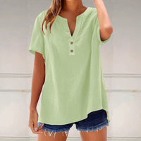 Women's Fashionable Cotton And Linen All-Match Top