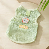 Fashion Hollowed-out Breathable Bear Patch Cat Clothes
