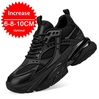 Autumn Winter Mesh Breathable Invisible Height-Boosting Casual Sneakers