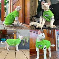 Versatile Faux Two-piece Fleece Cat Outfit