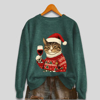 Womens Crew-Neck Pullover Faux-Knit Sweater