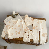 Jacquard Gown Coat Knitted Trousers Hat Socks Suit
