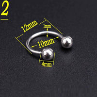 European And American Anti-allergy C- Shaped Horseshoe Ring Nose Stud