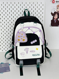 Simple And Lightweight Large Capacity Contrast Color Backpack