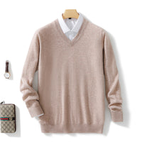 Men's Solid Color Plus Size Winter Bottoming Knitted Sweater