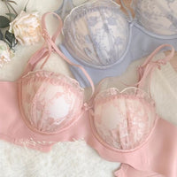 Womens Comfortable Plus-Size Non-Wired Bra And Panty Set With Anti-Sag Support