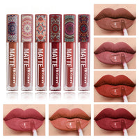 Bohemian Style Lip Lacquer Matte No Stain On Cup Kaleidoscope Lip Gloss Velvet Lipstick