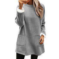 Snowman Digital Printing Casual Wide-sleeved Velvet Loose Sweater