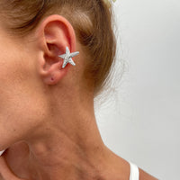 Resort-style Starfish Shell C-shaped Ear Clip