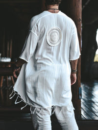 Fashion Personality Summer Men's Linen Fake Cardigan