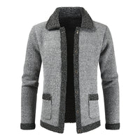 Young Men's Casual Solid Color Sweater Single Breasted