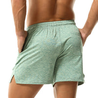 Men's Solid Color Mid-waist Tether Pocket Yoga Fitness Running Casual Pants