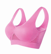 Breathable Bra Large Size No Steel Ring Hollowed Out Mesh